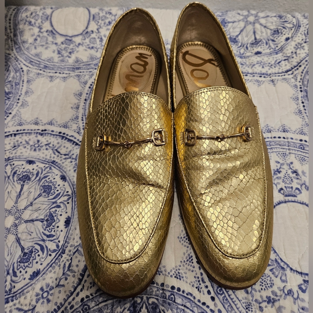 Gold Sam Edelman Loafers